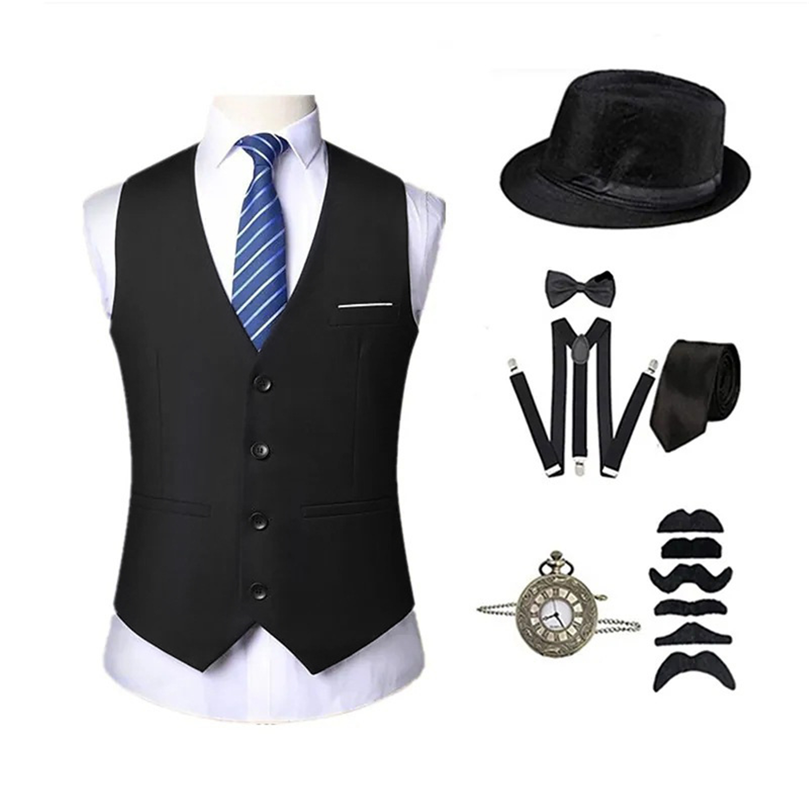 AwwwCos Mens 1920s Retro Costu - Men'S Accessories In The 1920S ulasan dan harga