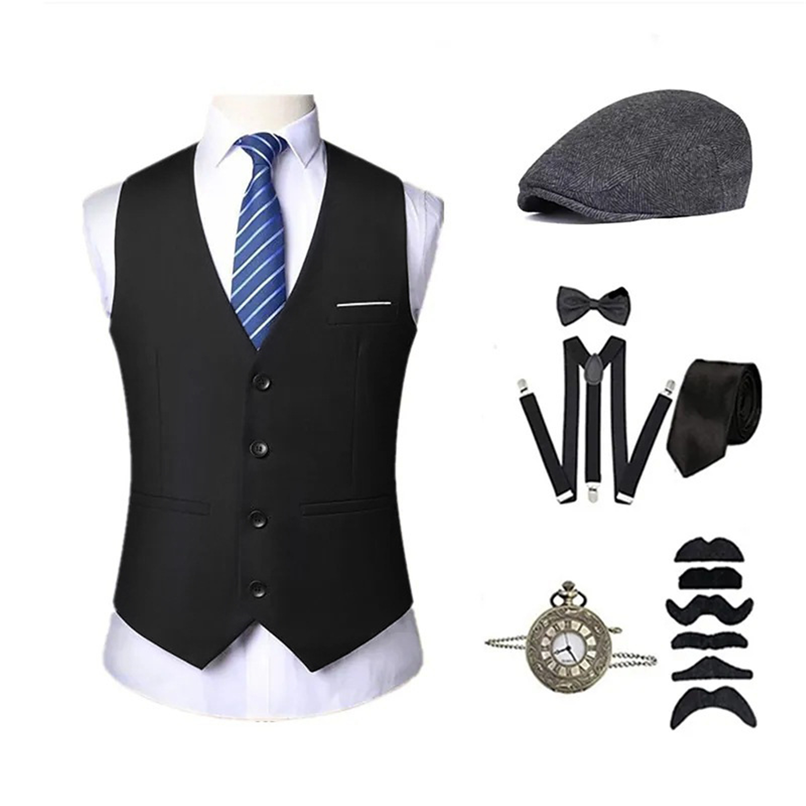 AwwwCos Mens 1920s Retro Costu - Men'S Accessories In The 1920S ulasan dan harga