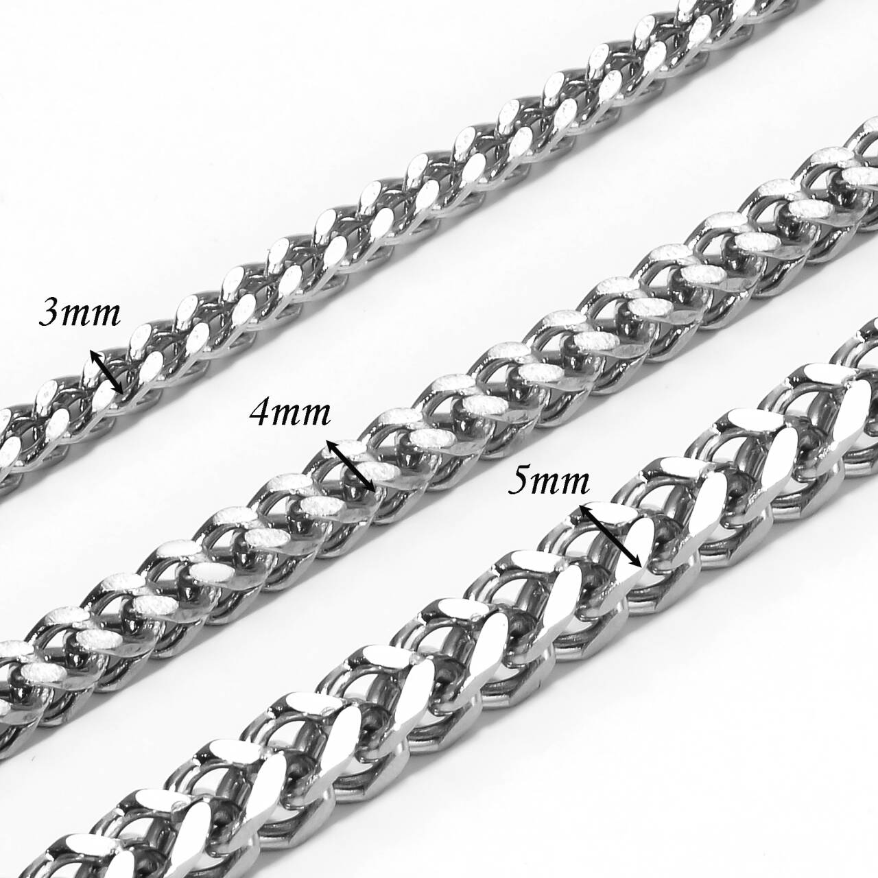 Stainless Steel Link Wheat Bra - Men Accessories Neck Chain ulasan dan harga